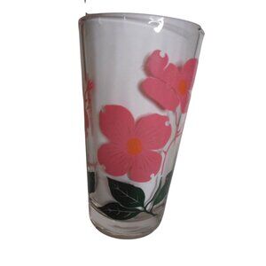 MCM Peanut Butter Drinking Juice Glass Tumbler Dogwood Estate find 5"  Pink #4